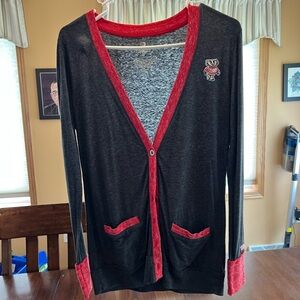 UW badgers cardigan with pockets